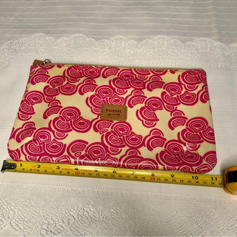 Fossil Y2K Pink-Lavender Cosmetic Bag Key-Per Zip Pouch NWOT - Picture 12 of 15